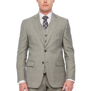 Stafford Brown/Gray Check Classic Fit Suit
